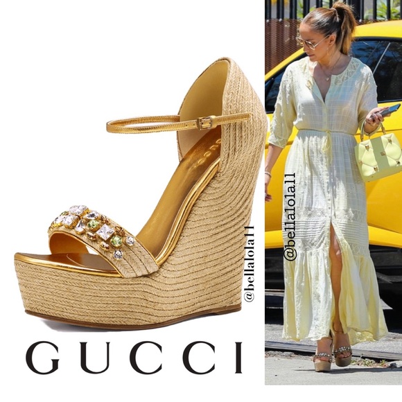 Gucci Shoes - NEW AUTHENTIC GUCCI SWAROVSKI WEDGES